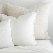Anaya Home Cozy Cotton White Boucle Dutch Euro Pillow 28x36 With Down Insert