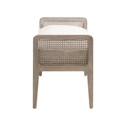 Essentials For Living Leone Bench ~ LiveSmart Peyton-Pearl With Natural Gray Oak