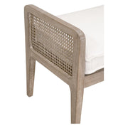 Essentials For Living Leone Bench ~ LiveSmart Peyton-Pearl With Natural Gray Oak