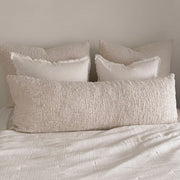 Anaya Home Cozy Cotton Beige Boucle Body Pillow With Down Alternative Insert