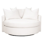 Essentials For Living Lourne Grand Swivel Sofa Chair ~ LiveSmart Boucle-Snow
