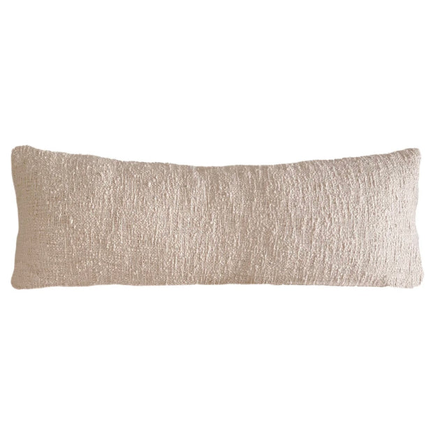 Anaya Home Cozy Cotton Beige Boucle Body Pillow With Down Alternative Insert