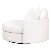 Essentials For Living Lourne Grand Swivel Sofa Chair ~ LiveSmart Boucle-Snow