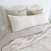 Anaya Home Cozy Cotton White Boucle Body Pillow With Down Alternative Insert