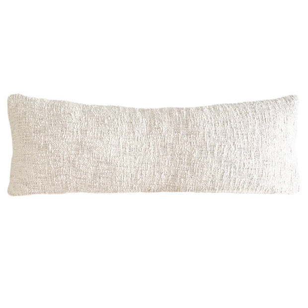 Anaya Home Cozy Cotton White Boucle Body Pillow With Down Alternative Insert