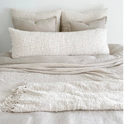 Anaya Home Cozy Cotton White Boucle Body Pillow With Down Alternative Insert