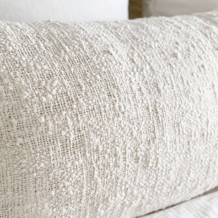 Anaya Home Cozy Cotton White Boucle Body Pillow With Down Alternative Insert