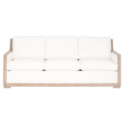 Essentials For Living Manhattan 85” Wood Trim Sofa ~ LiveSmart Peyton-Pearl