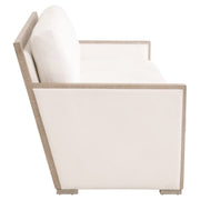 Essentials For Living Manhattan 85” Wood Trim Sofa ~ LiveSmart Peyton-Pearl