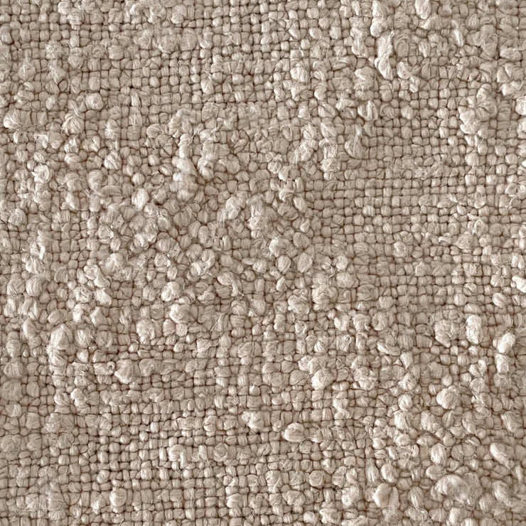 Anaya Home Cozy Cotton Beige Boucle Pillow 20x20 With Down Insert