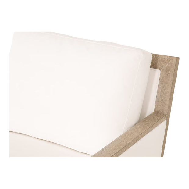 Essentials For Living Manhattan 85” Wood Trim Sofa ~ LiveSmart Peyton-Pearl