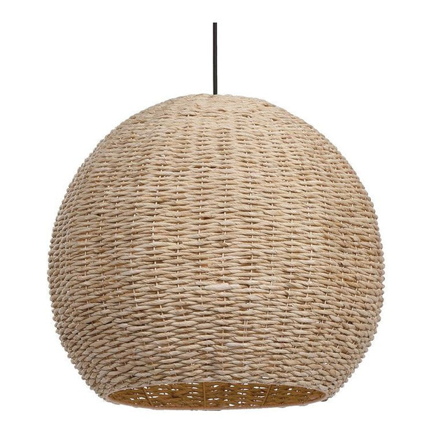 Uttermost Seagrass Dome Woven Seagrass With Antique Brass Accents Pendant Light