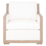 Essentials For Living Manhattan Wood Trim Sofa Chair ~ LiveSmart Peyton-Pearl