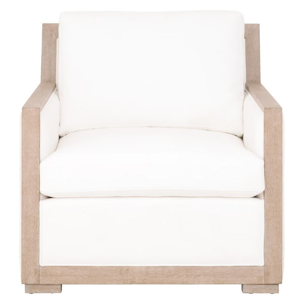 Essentials For Living Manhattan Wood Trim Sofa Chair ~ LiveSmart Peyton-Pearl