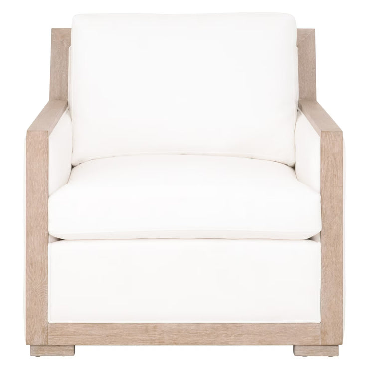 Essentials For Living Manhattan Wood Trim Sofa Chair ~ LiveSmart Peyton-Pearl