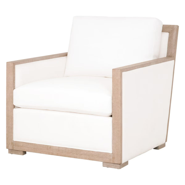 Essentials For Living Manhattan Wood Trim Sofa Chair ~ LiveSmart Peyton-Pearl