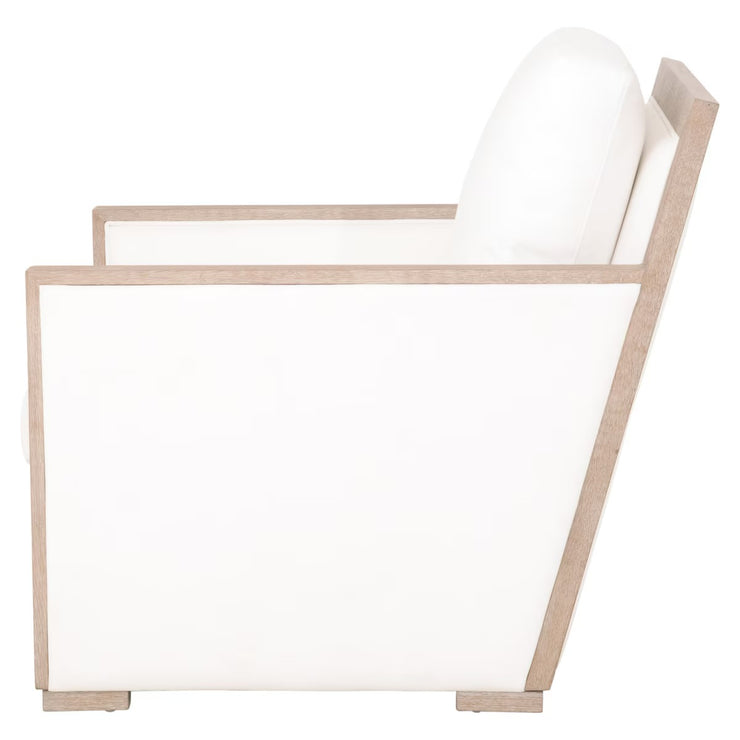 Essentials For Living Manhattan Wood Trim Sofa Chair ~ LiveSmart Peyton-Pearl