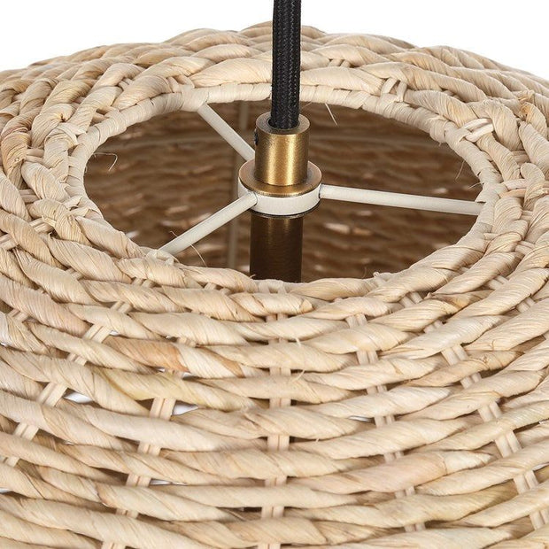 Uttermost Seagrass Dome Woven Seagrass With Antique Brass Accents Pendant Light