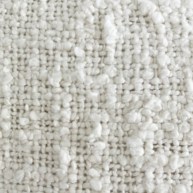 Anaya Home Cozy Cotton White Boucle Pillow 20x20 With Down Insert