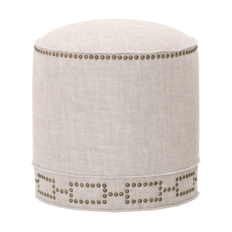 Essentials For Living Marlow Ottoman ~ Performance Bisque French Linen