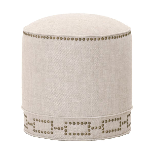 Essentials For Living Marlow Ottoman ~ Performance Bisque French Linen