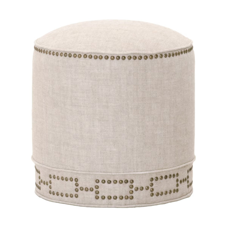 Essentials For Living Marlow Ottoman ~ Performance Bisque French Linen