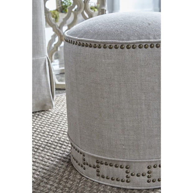 Essentials For Living Marlow Ottoman ~ Performance Bisque French Linen