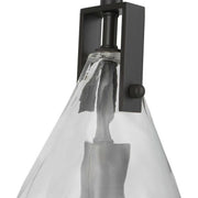 Uttermost Campester Teardrop Watered Glass With Matte Black Accents Mini Pendant Light