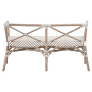 Essentials For Living Palisades Bench ~ Stone & White Synthetic Binding
