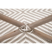 Essentials For Living Palisades Bench ~ Stone & White Synthetic Binding