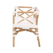 Essentials For Living Palisades Bench ~ White Synthetic Binding