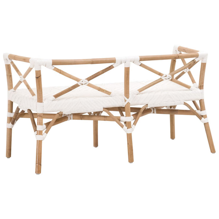 Essentials For Living Palisades Bench ~ White Synthetic Binding