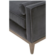 Essentials For Living Parker Post Modern Sofa Chair ~ Dark Dove Velvet With Natural Gray Oak