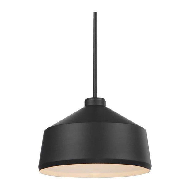 Uttermost Holgate Matte Black Metal Shade Pendant Light