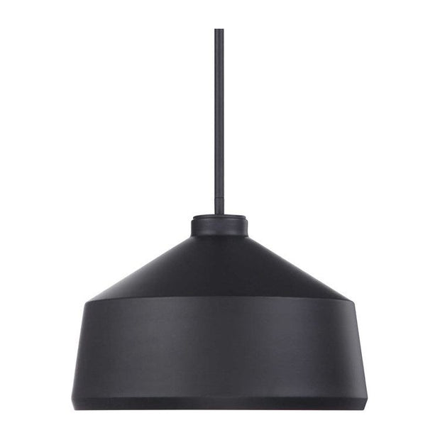 Uttermost Holgate Matte Black Metal Shade Pendant Light