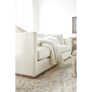 Essentials For Living Siena 96” Plinth Base Sofa ~ LiveSmart Machale-Ivory With Natural Gray Oak