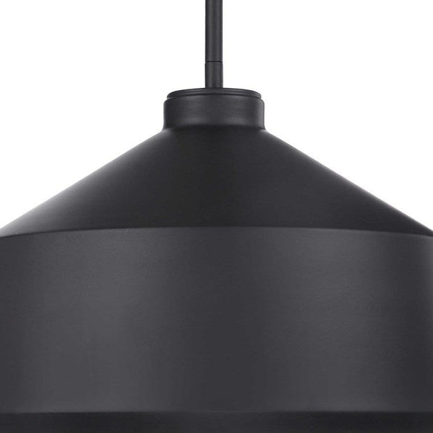 Uttermost Holgate Matte Black Metal Shade Pendant Light