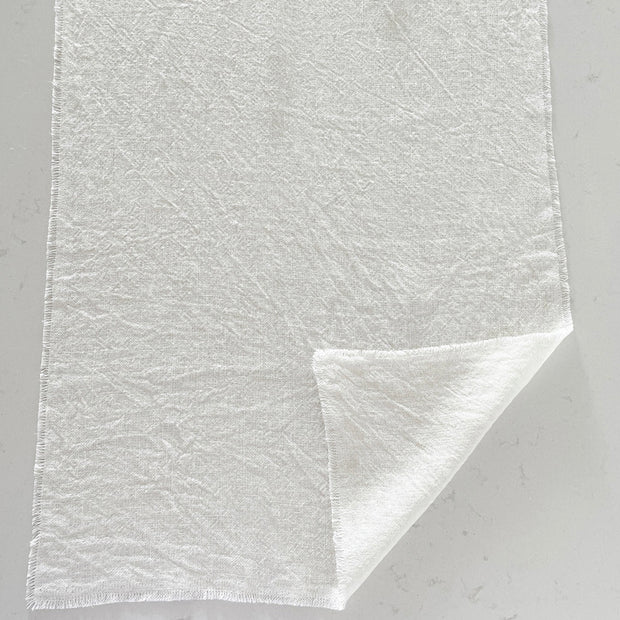 Anaya Home So Soft Linen White Table Runner