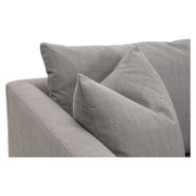 Essentials For Living Siena 96” Plinth Base Sofa ~ LiveSmart Paulston-Steel With Natural Gray Oak