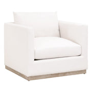 Essentials For Living Siena Plinth Base Sofa Chair ~ LiveSmart Machale-Ivory With Natural Gray Oak