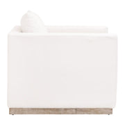 Essentials For Living Siena Plinth Base Sofa Chair ~ LiveSmart Machale-Ivory With Natural Gray Oak
