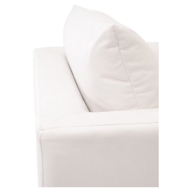 Essentials For Living Siena Plinth Base Sofa Chair ~ LiveSmart Machale-Ivory With Natural Gray Oak