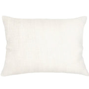 Anaya Home So Soft Linen Natural White Lumbar Pillow 14x20 With Down Insert