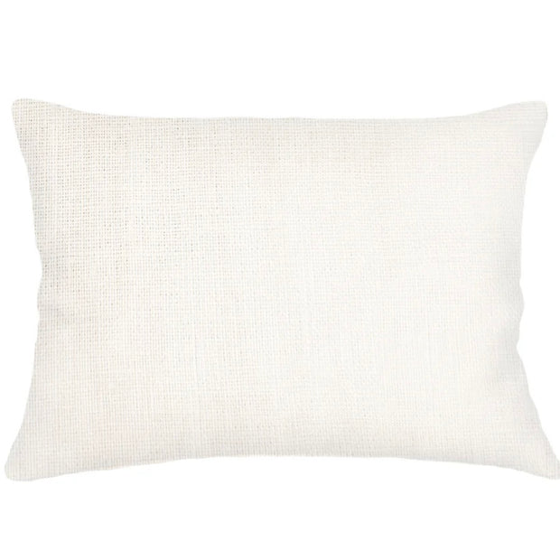 Anaya Home So Soft Linen Natural White Lumbar Pillow 14x20 With Down Insert