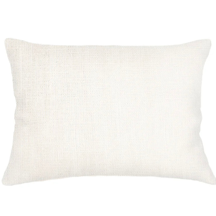 Anaya Home So Soft Linen Natural White Lumbar Pillow 14x20 With Down Insert