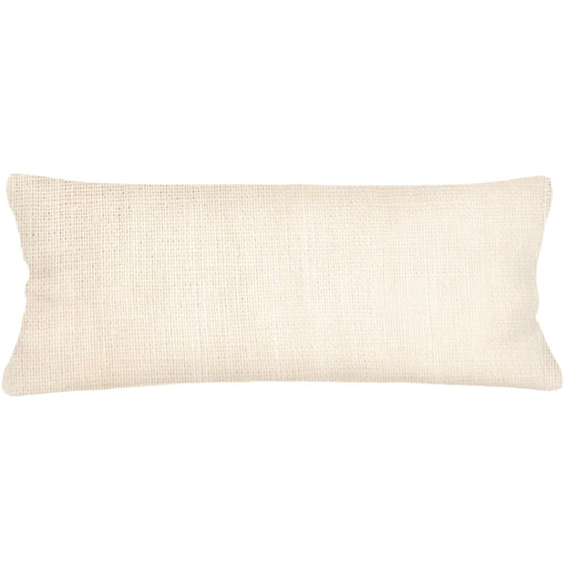Anaya Home So Soft Linen Ivory Lumbar Pillow 14x40 With Down Insert