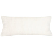 Anaya Home So Soft Linen Natural White Lumbar Pillow 14x40 With Down Insert