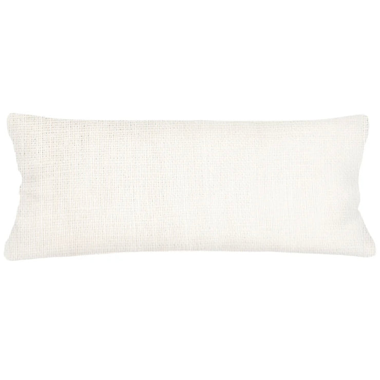 Anaya Home So Soft Linen Natural White Lumbar Pillow 14x40 With Down Insert