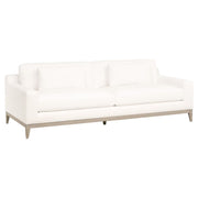 Essentials For Living Vienna 96” Track Arm Sofa ~ LiveSmart Peyton-Pearl With Natural Gray Oak