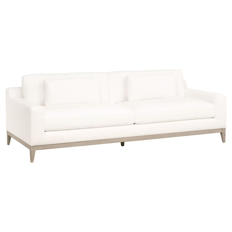 Essentials For Living Vienna 96” Track Arm Sofa ~ LiveSmart Peyton-Pearl With Natural Gray Oak